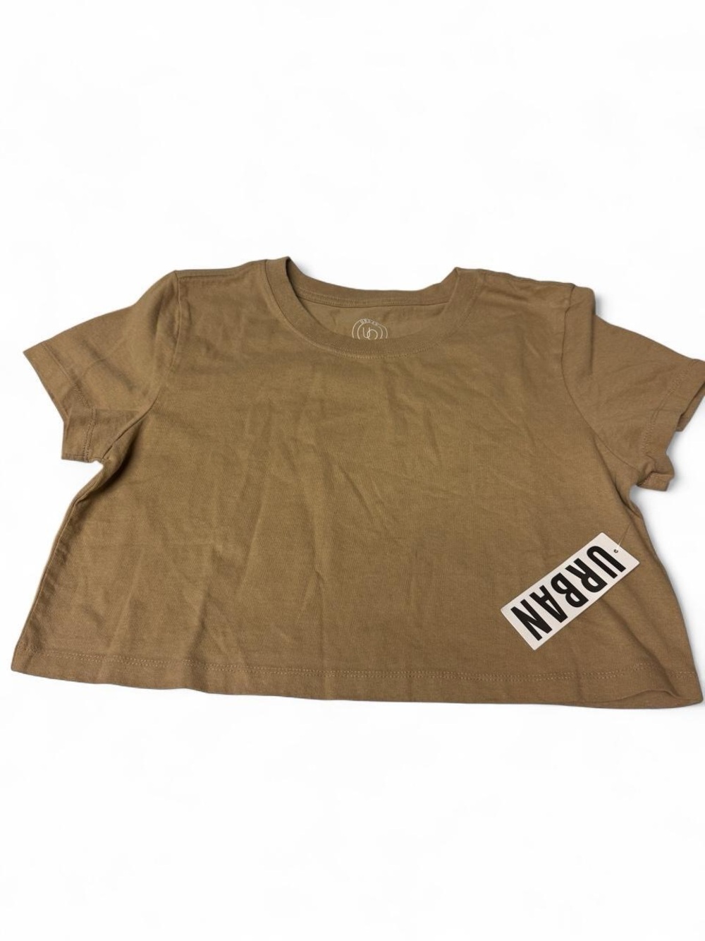 100% Cotton Urban Outfitters *DISCONTINUED* Cropped khaki Short Sleeved Tee